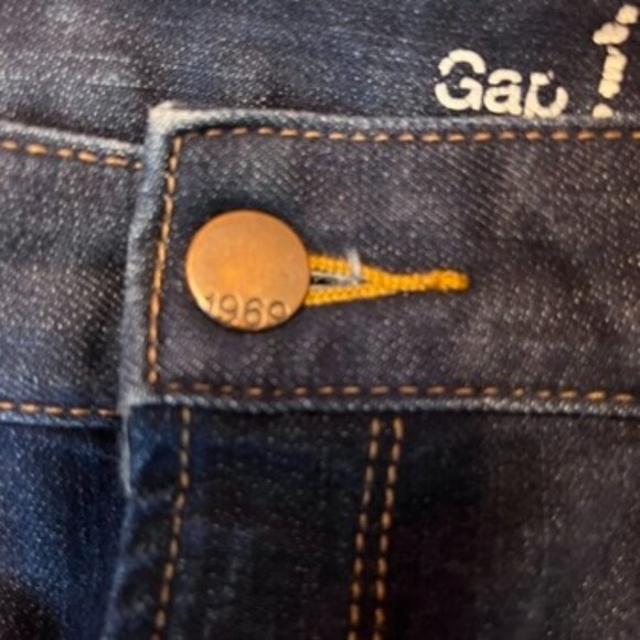 Gap 1969 Real Straight Dark Wash Jeans 29L - Picture 6 of 7